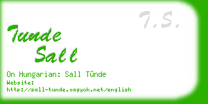 tunde sall business card